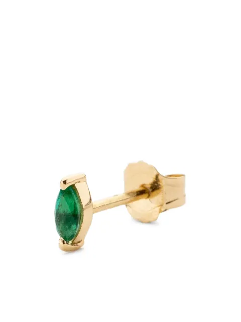 We by WHITEbIRD 18K yellow gold Marquise Emerald Earring