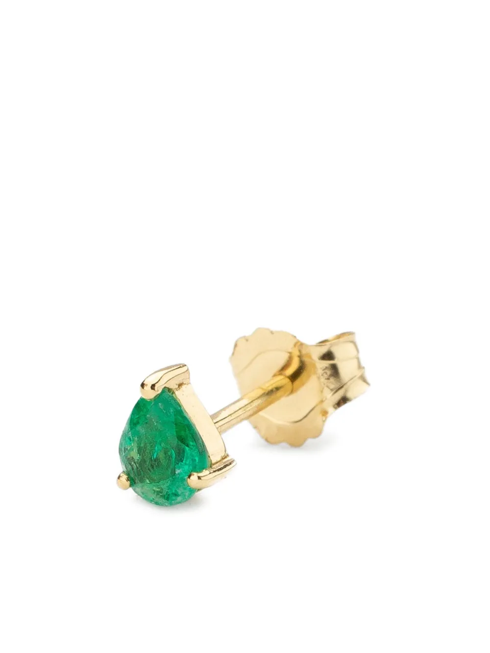 We by WHITEbIRD 18K yellow gold Pear emerald earring