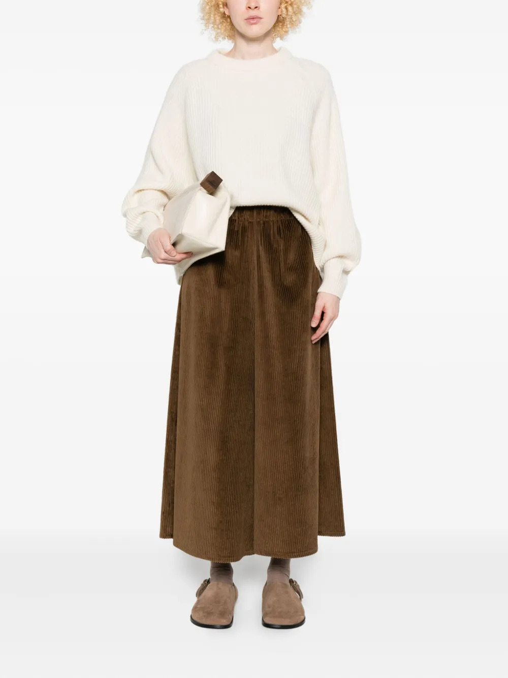 Dušan Ribbed Raglan Sweater In Neutral