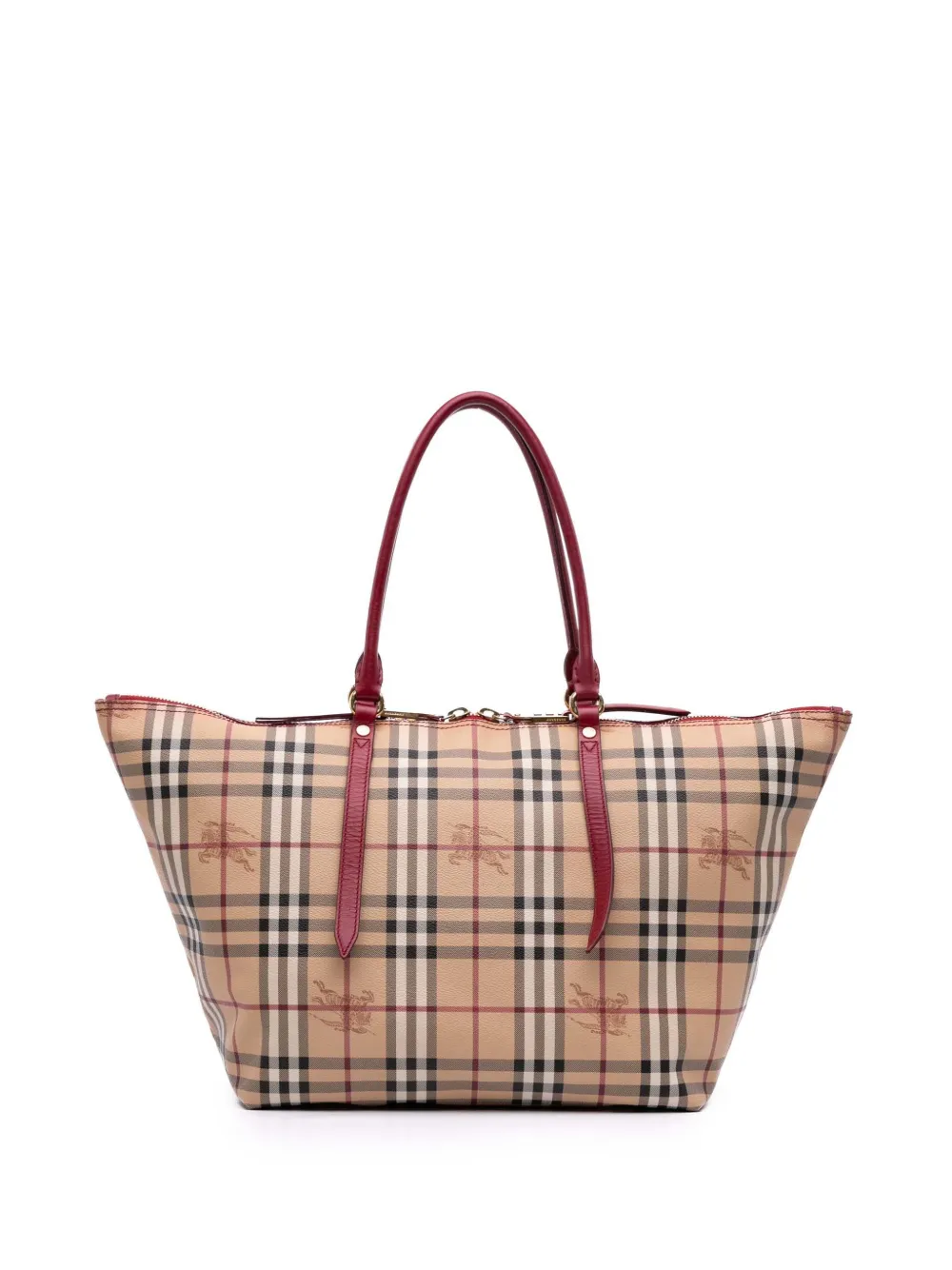 Burberry Pre-Owned 2000-2017 Small Haymarket Check Coated Canvas Burberry Pre-Owned 2000-2017 Small Haymarket Check Coated Canvas