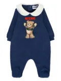 Moschino Kids teddy bear-print pajamas - Blue