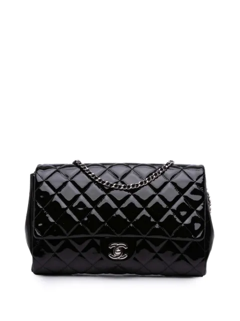 CHANEL Pre-Owned 2012-2013 CC Quilted Patent Clutch With Chain shoulder bag