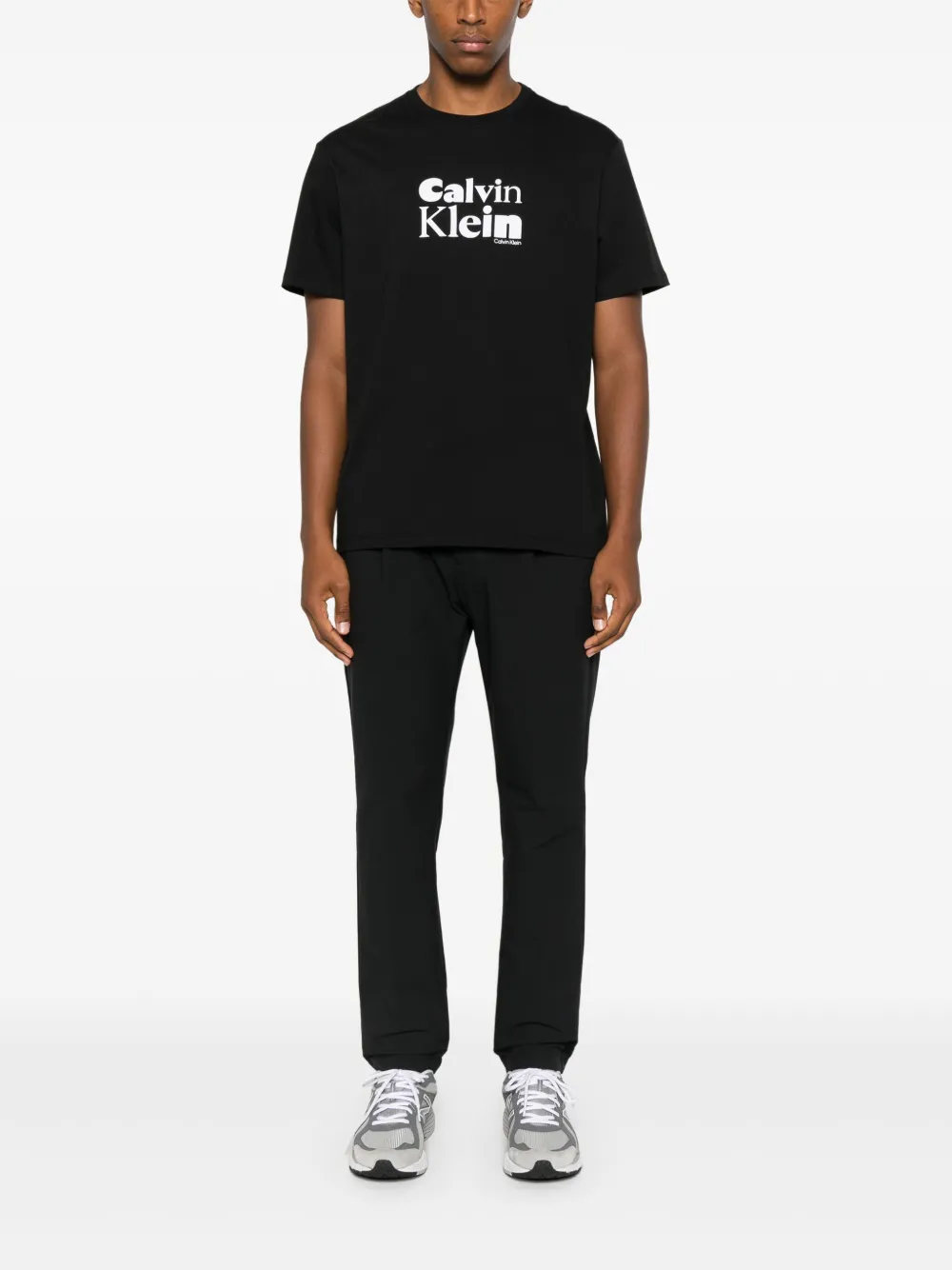 Calvin Klein T-shirt met logoprint - Zwart