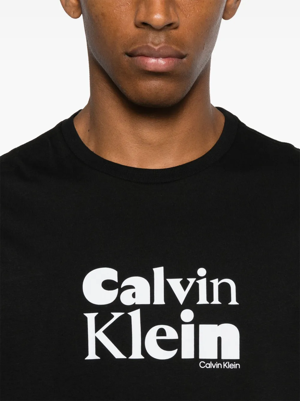Calvin Klein T-shirt met logoprint Zwart