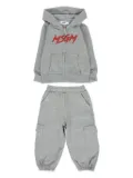 MSGM Kids logo-print tracksuit - Grey