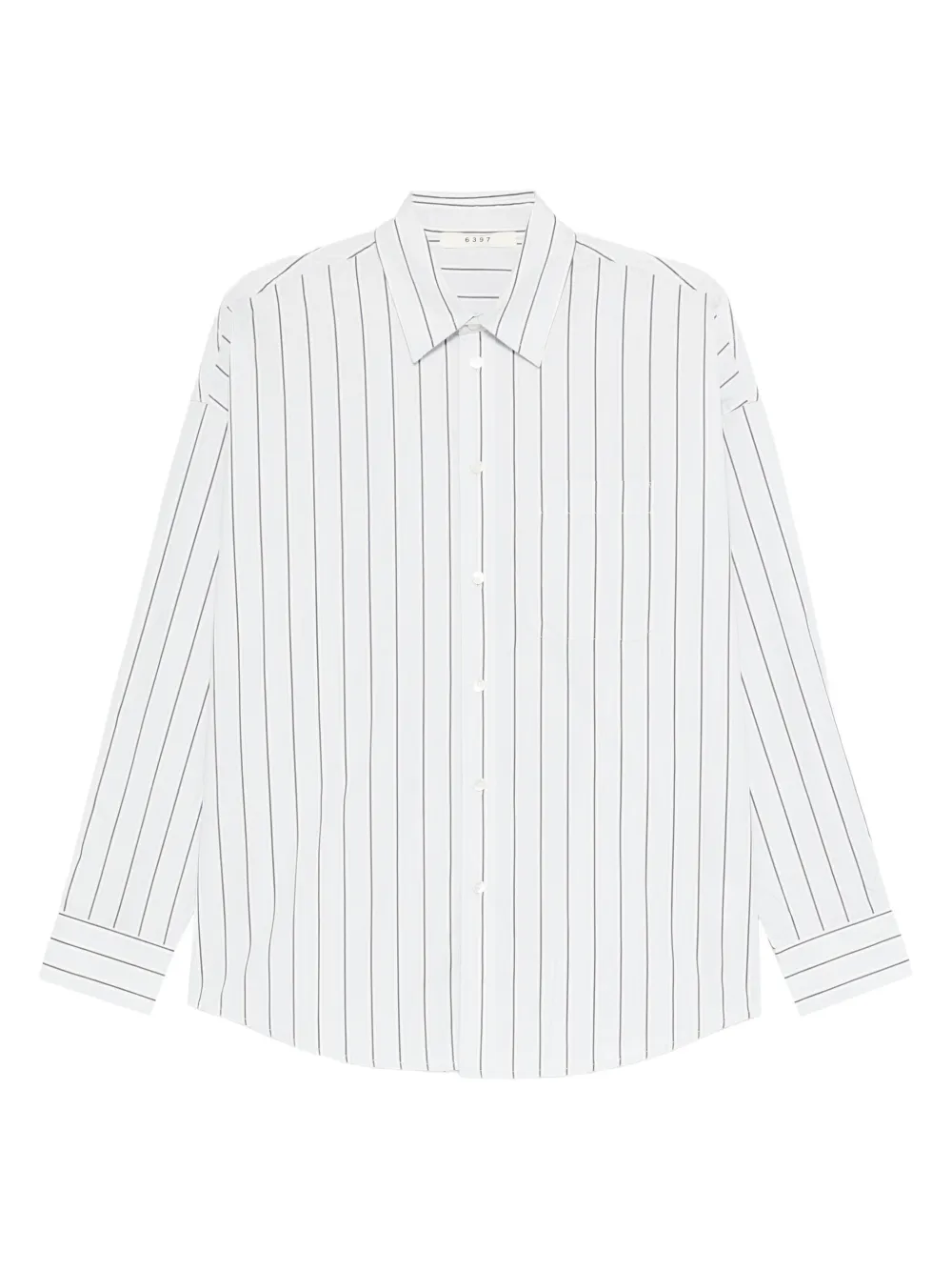 6397 pinstripe button-down shirt | White | Image 1