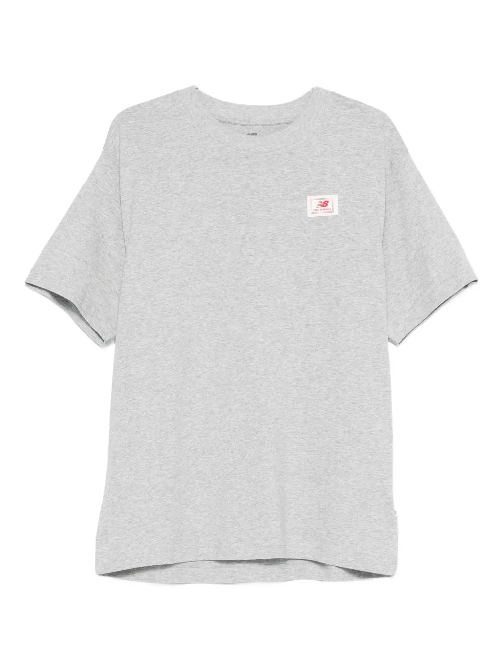 New Balance logo-patch T-shirt - Grigio