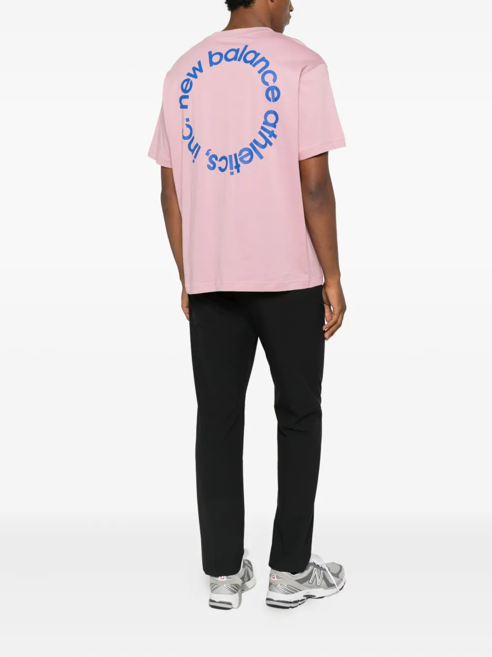 New Balance circular-logo T-shirt - Roze