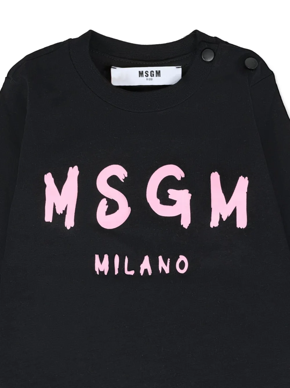 MSGM Kids T-shirt met lange mouwen Zwart