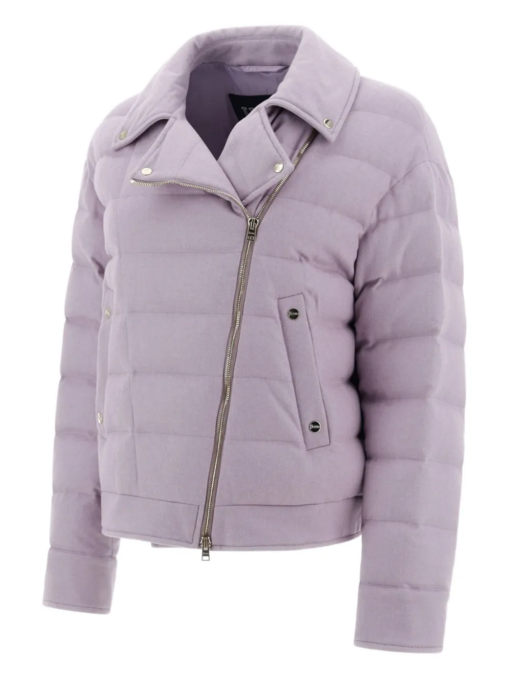 Herno Gewatteerd jack met rits Paars
