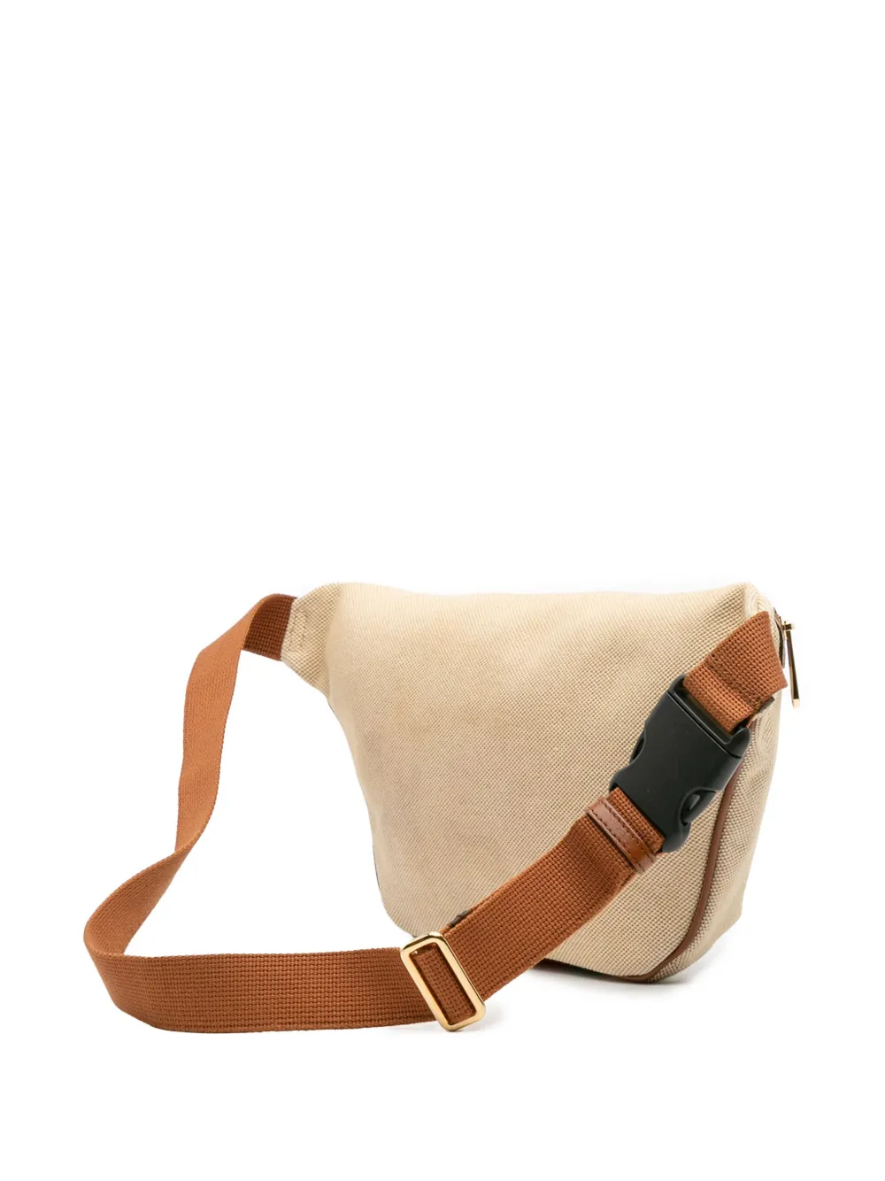 Pre-owned Gucci 2016-2025 Canvas Web Belt Bag In Brown
