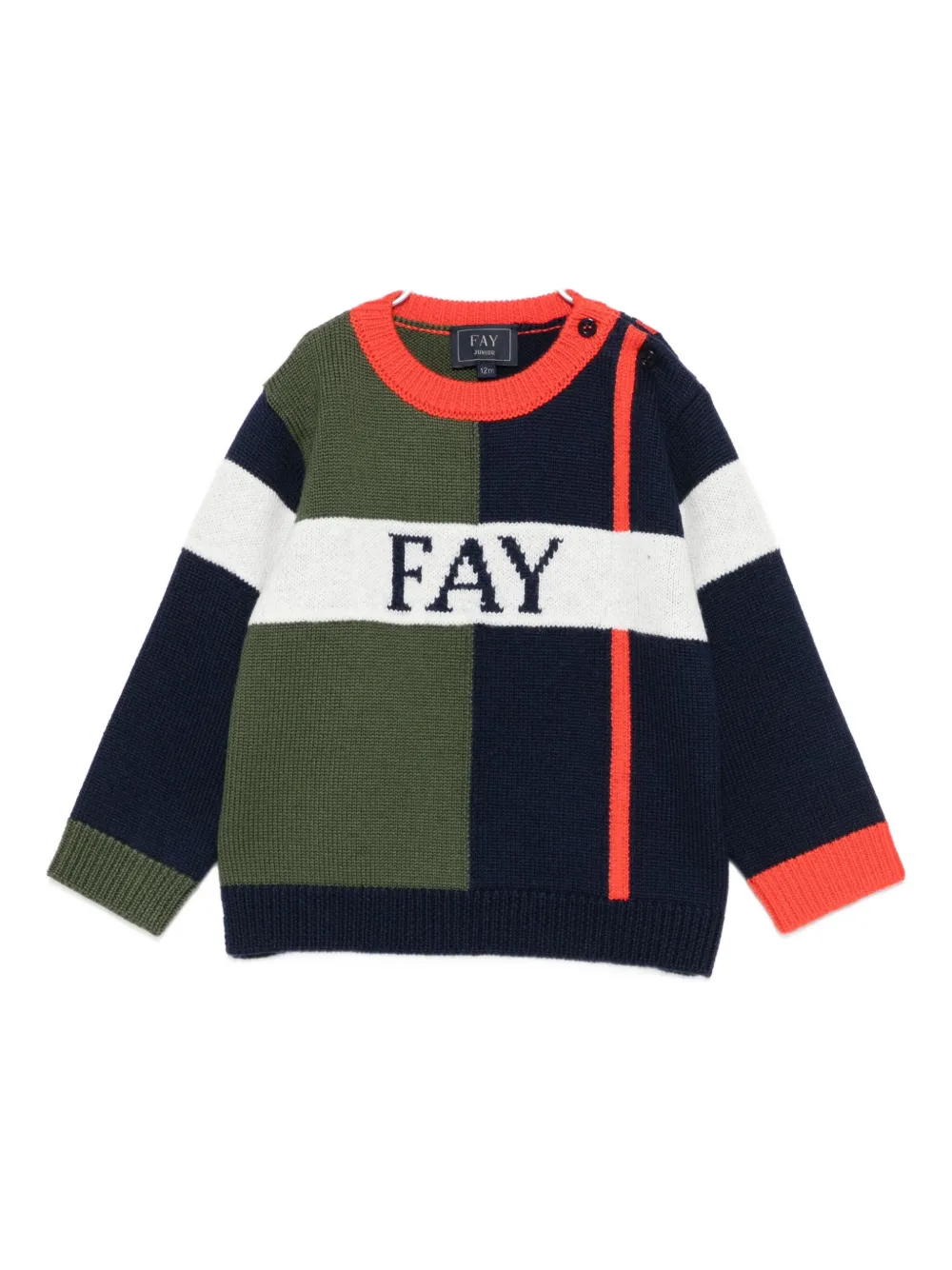 Fay Kids color-block sweater | Blue | Image 1