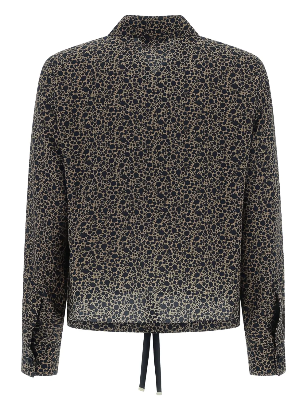 Herno Blouse met gestrikte taille en patroon Zwart