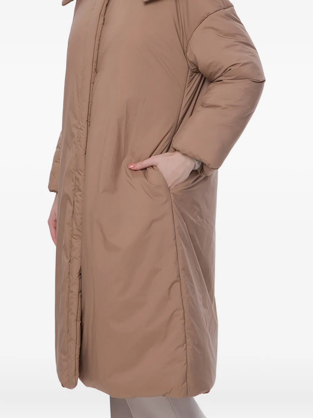 Herno Hooded Coat In Neutral