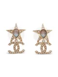 CHANEL Pre-Owned 2023 star CC Mark earrings - Gold