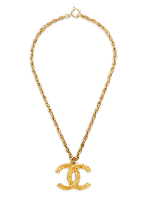 CHANEL Pre-Owned 1970s CC Mark rope necklace