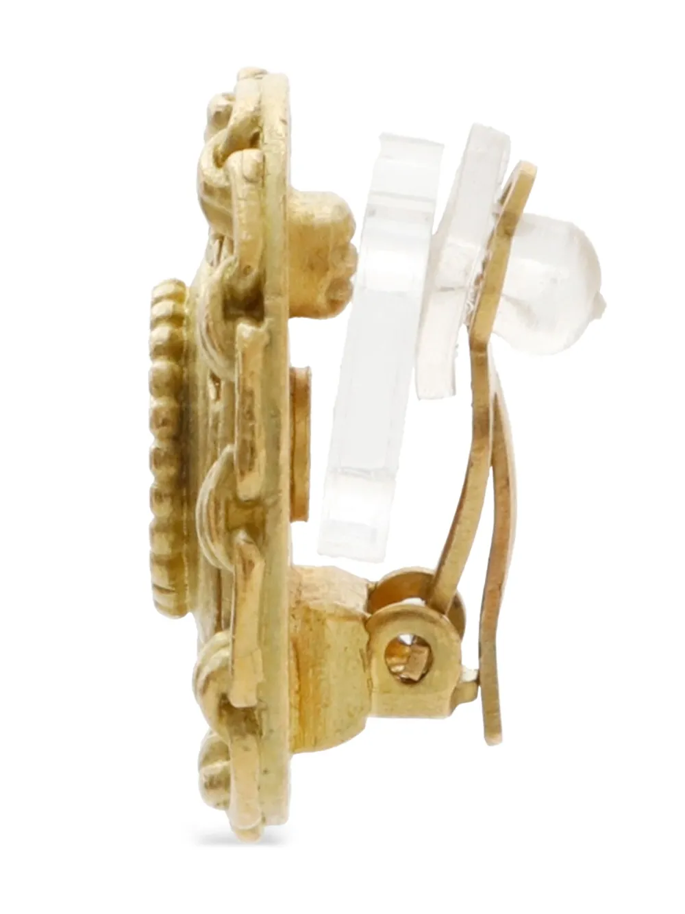 CHANEL Pre-Owned 1995 CC Mark clip-on earrings | Image 2