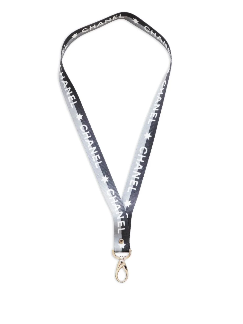 CHANEL Pre-Owned 2000-2020s logo-print neck strap | Grey | Image 1