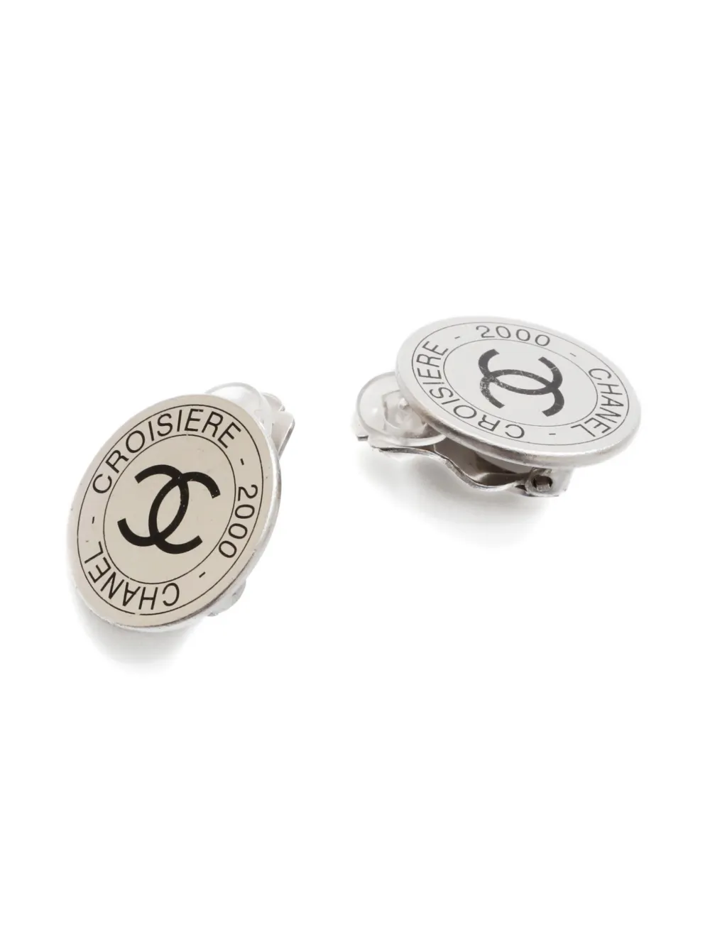 CHANEL Pre-Owned 2000 interlocking CC logo clip-on earrings | Image 2