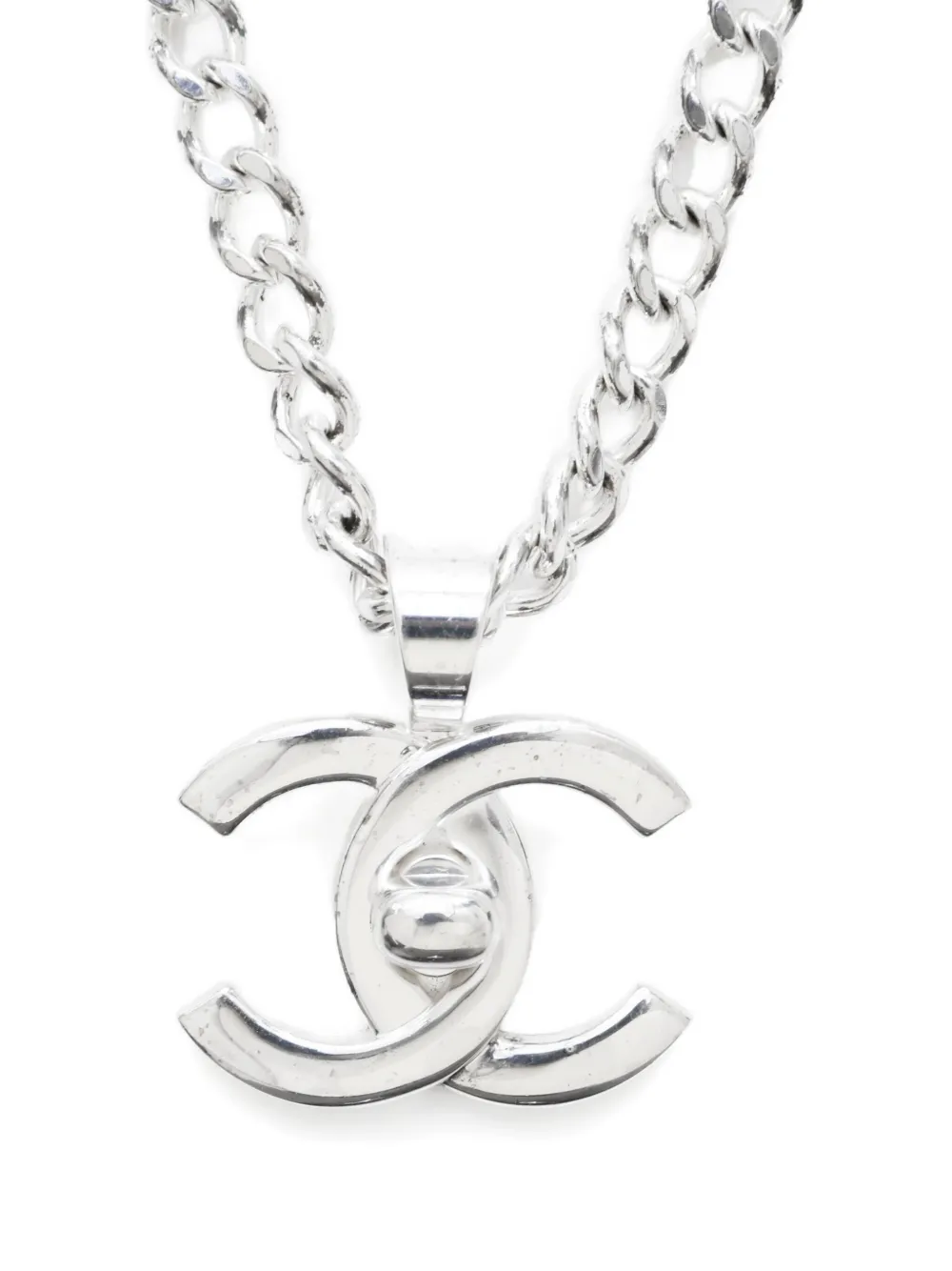 CHANEL Pre-Owned 1997 interlocking CC logo chain necklace | Image 2