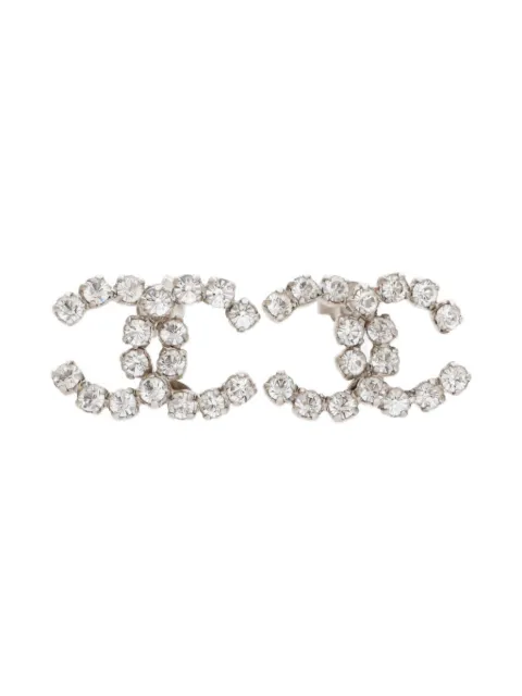 CHANEL Pre-Owned 2000s CC Mark crystal earrings