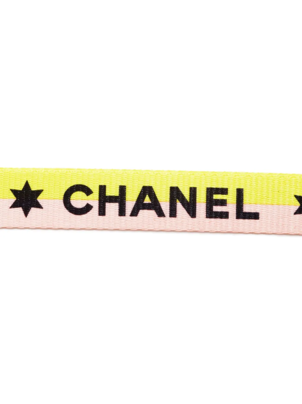Pre-owned Chanel 2000-2020s Logo-print Neck Strap In Gold