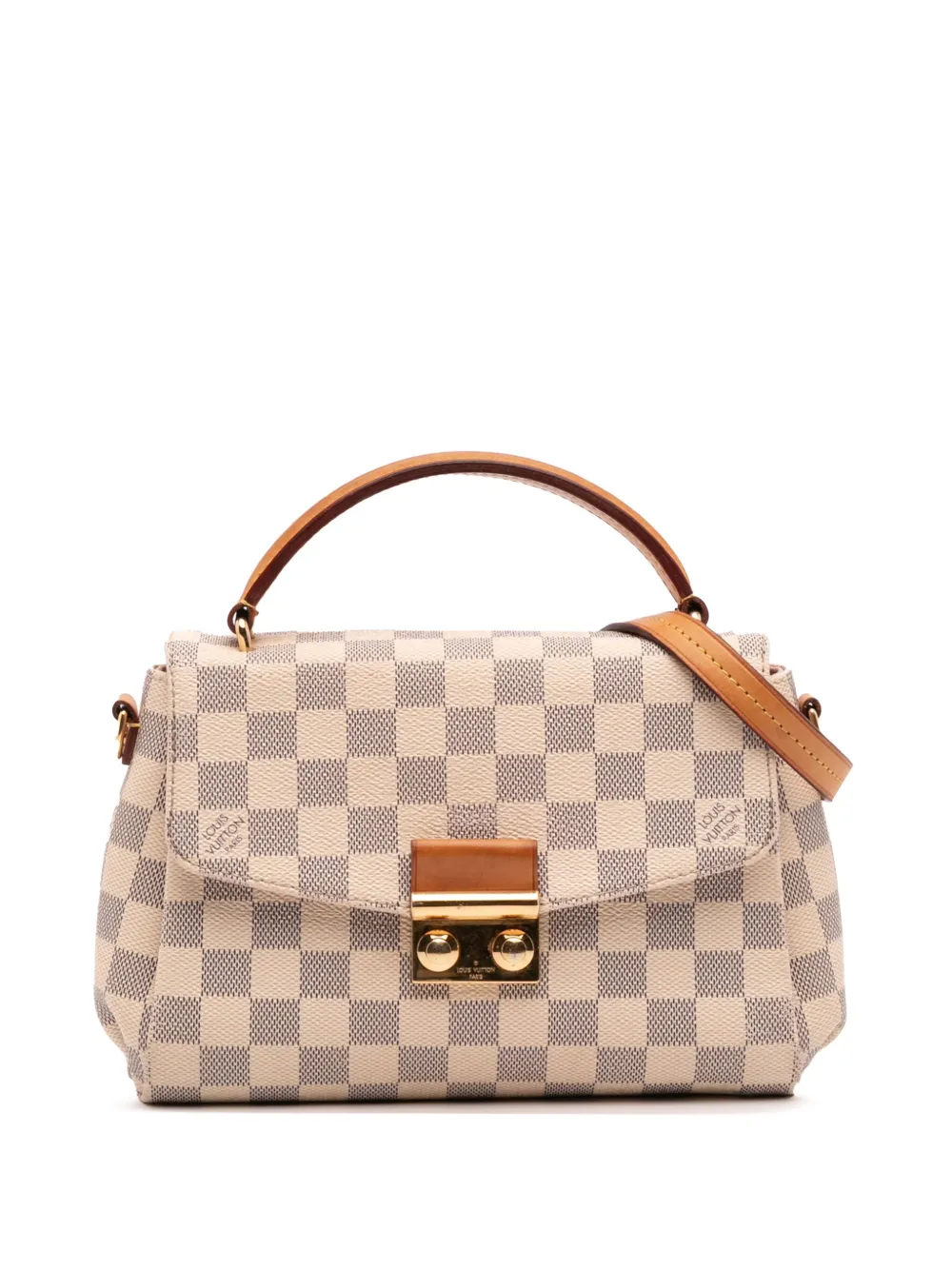 Louis Vuitton Pre-Owned 2016 Damier Azur Croisette satchel - ホワイト Louis Vuitton Pre-Owned 2016 Damier Azur Croisette satchel - ホワイト