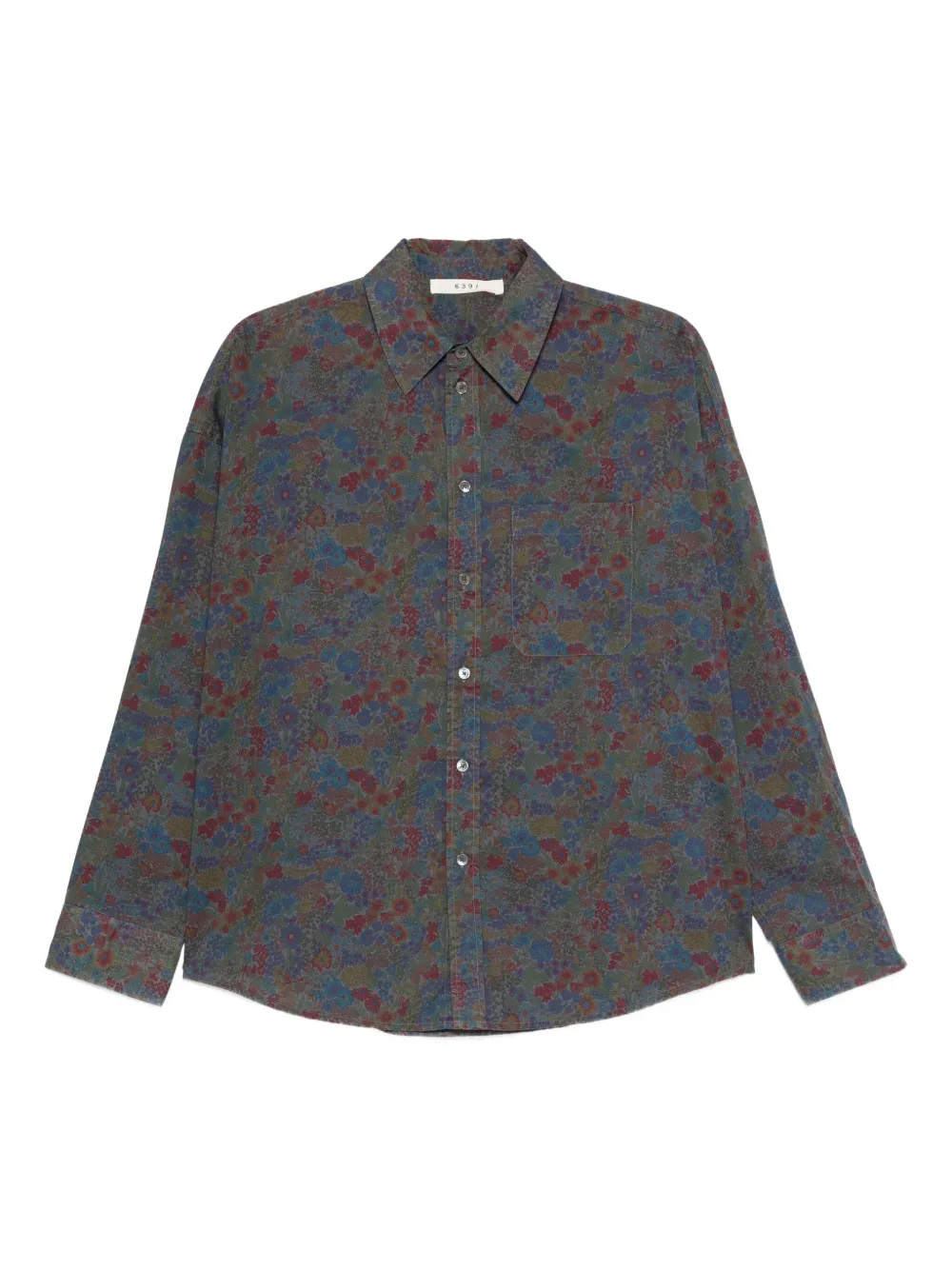 6397 Camicia a fiori - Grigio