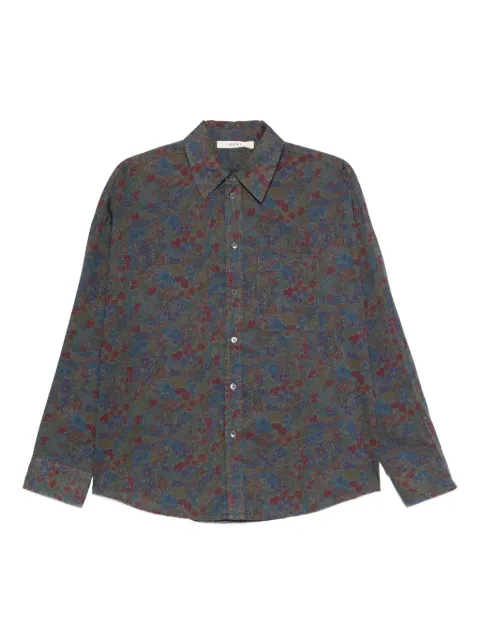 6397 floral-print button-down shirt