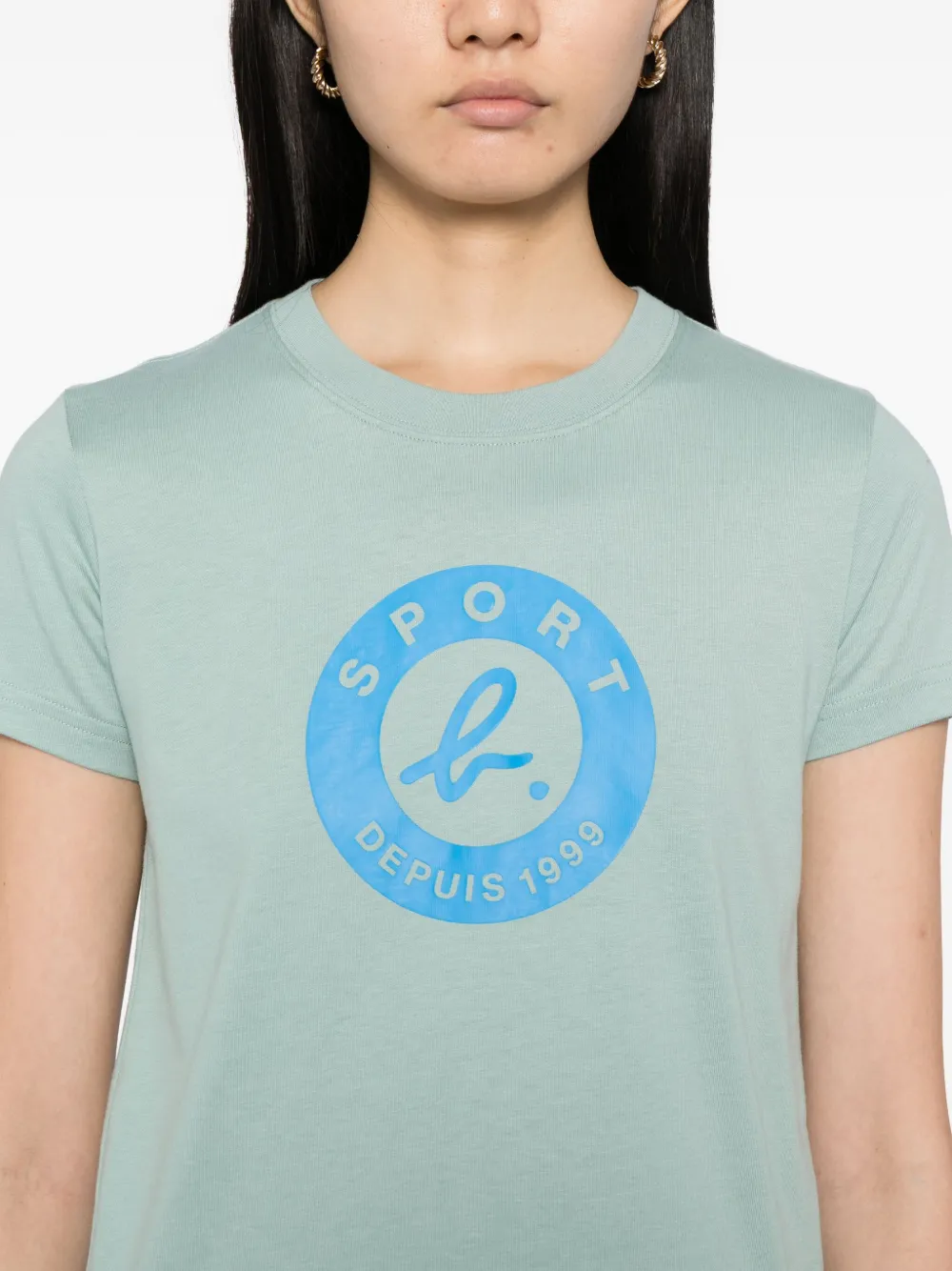 SPORT b. by agnès b. T-shirt met logoprint Groen