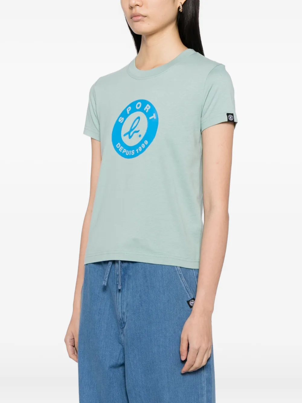 SPORT b. by agnès b. T-shirt met logoprint Groen