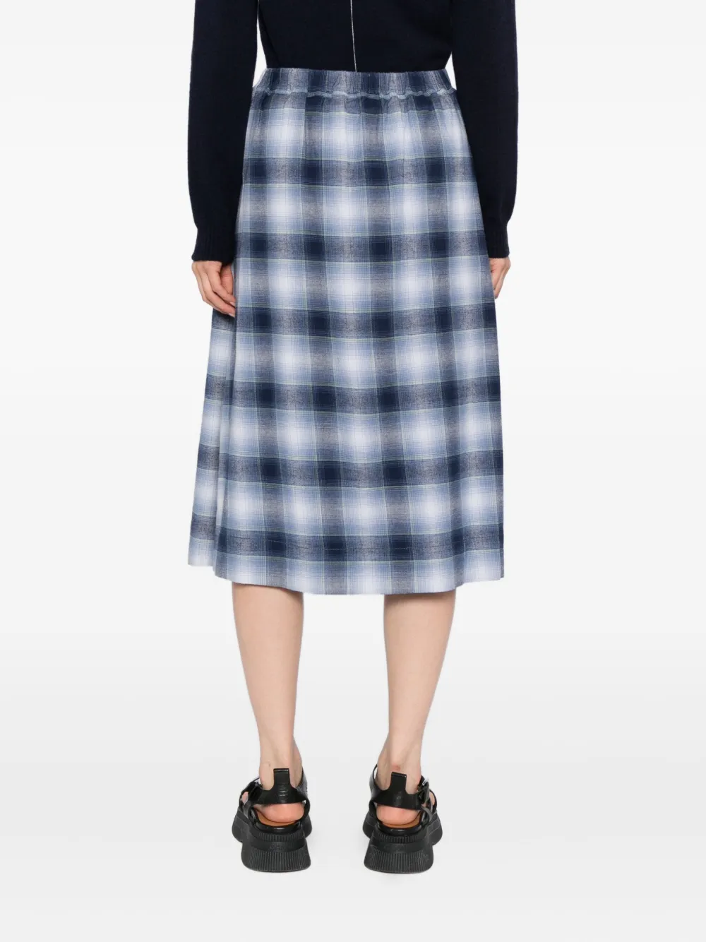 Sport B. By Agnès B. Checkered Plaid Skirt In Multi