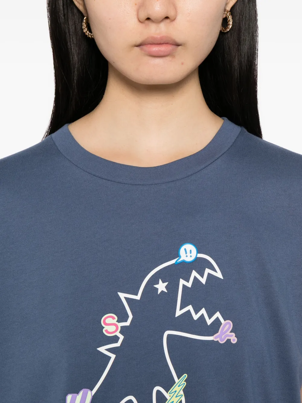 Sport B. By Agnès B. Logo-print Cotton T-shirt In Blue