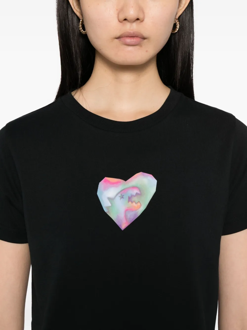 Sport B. By Agnès B. Heart Dino T-shirt In Black