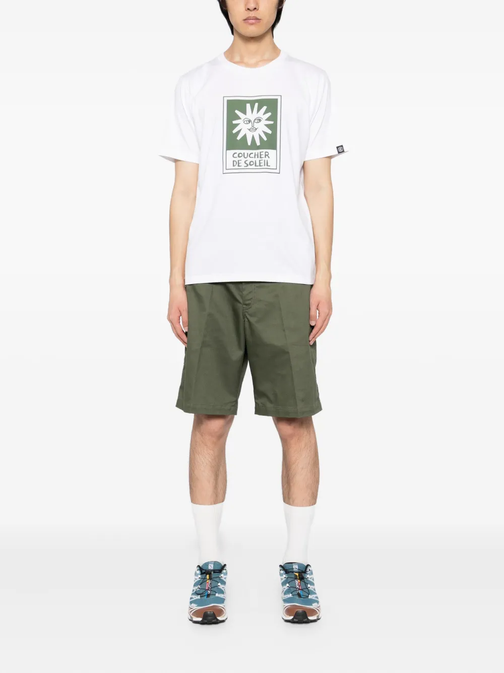 SPORT b. by agnès b. sunset-print T-shirt - Wit
