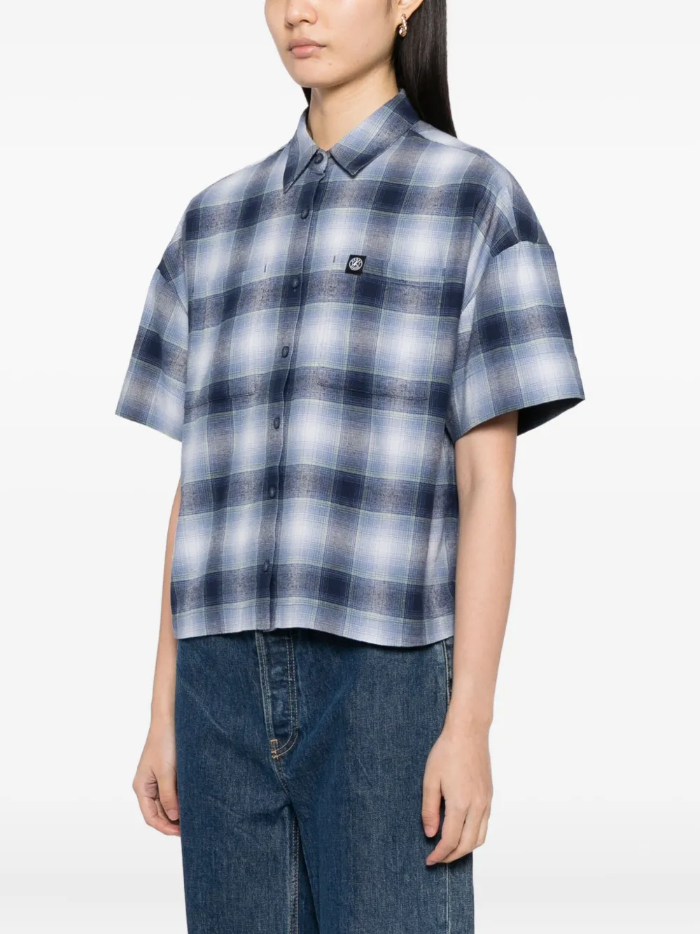 Sport B. By Agnès B. Plaid Cotton Shirt In Blue