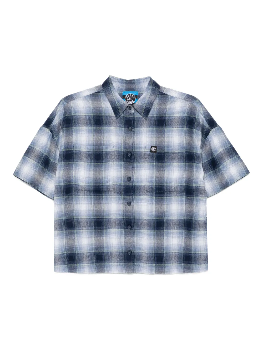 Sport B. By Agnès B. Plaid Cotton Shirt In Blue