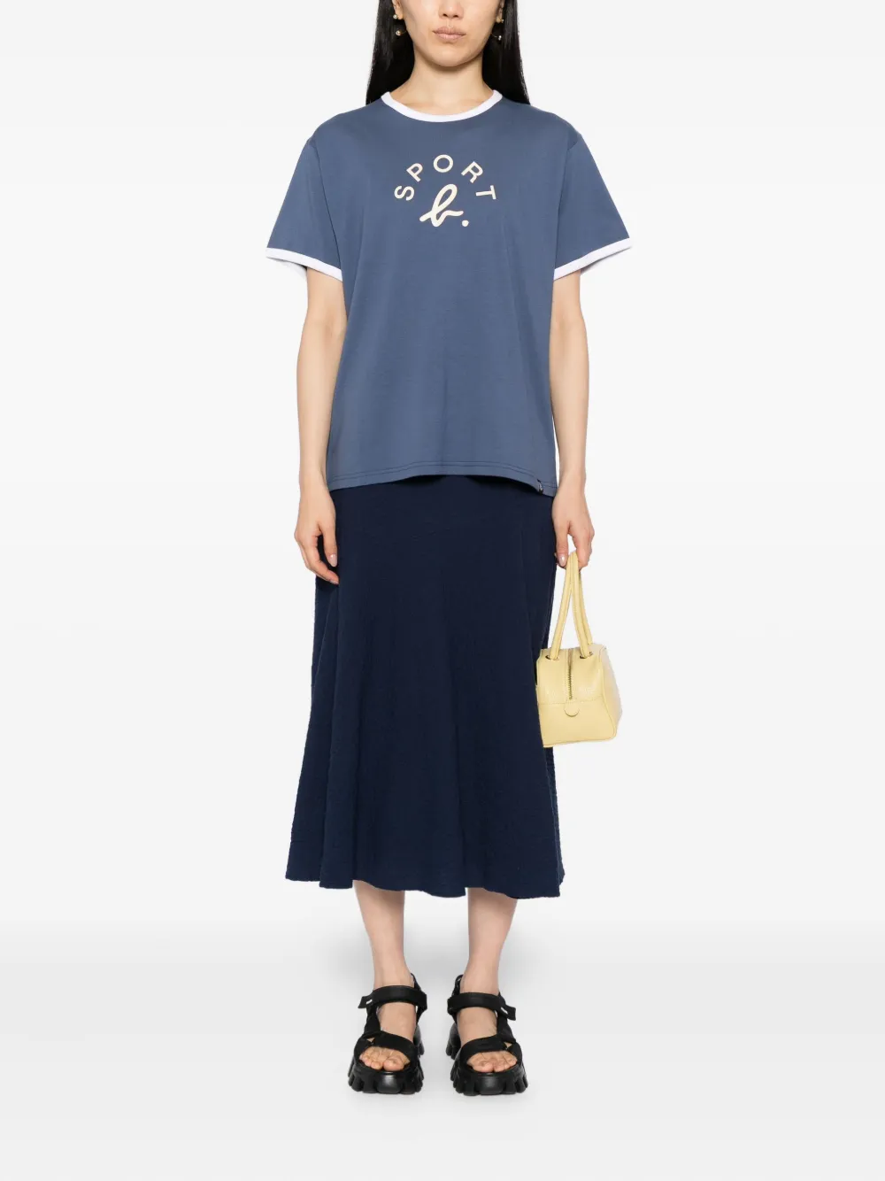 SPORT b. by agnès b. Midi-rok met A-lijn - Blauw