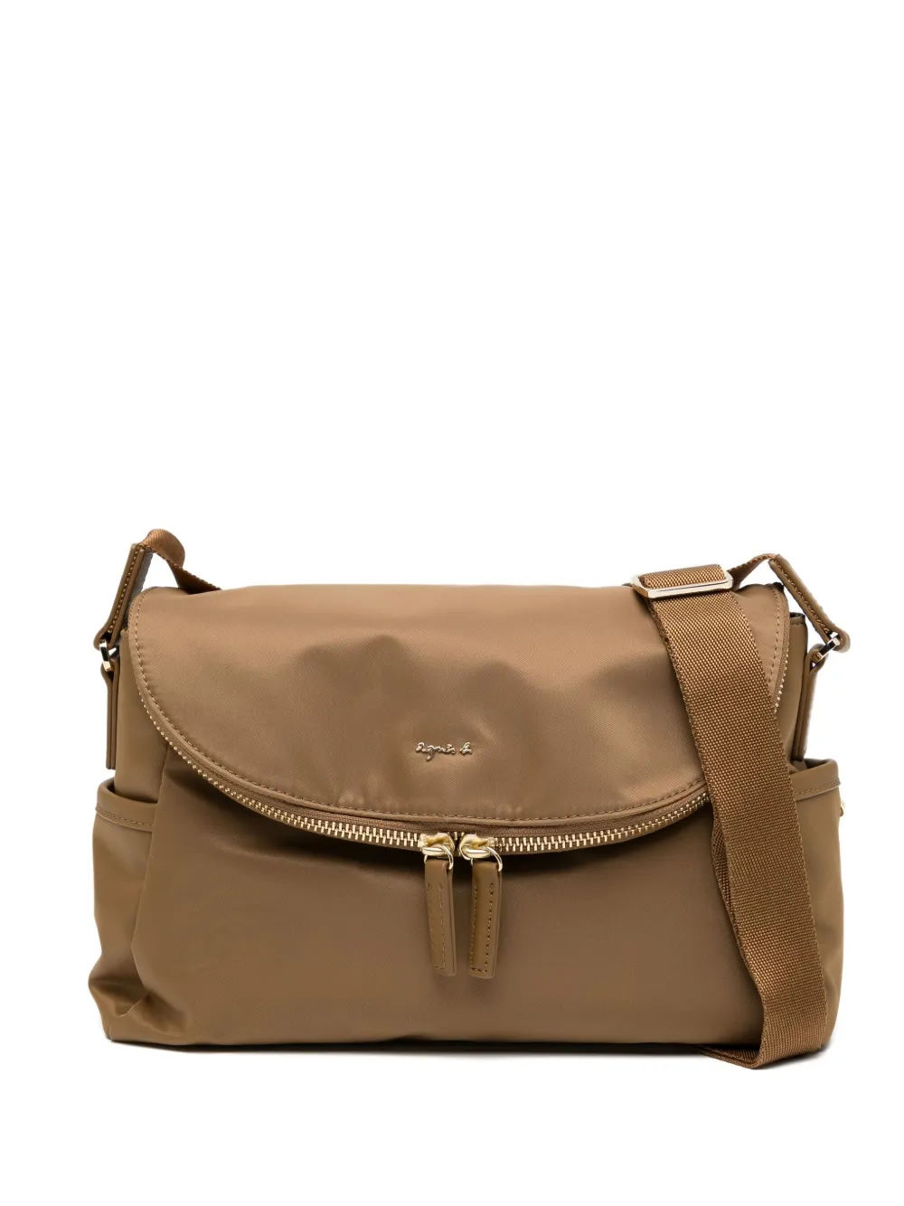 agnès b.  logo-plaque shoulder bag | Brown | Image 1