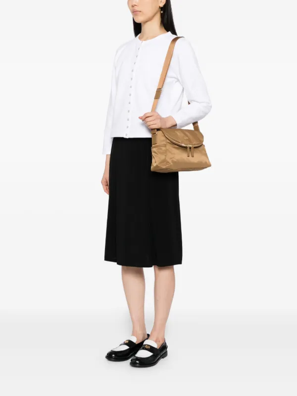 Agnès b. logo-plaque Shoulder Bag | Brown | FARFETCH