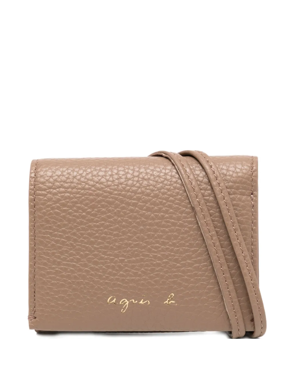Agnès B. Tri-fold Leather Wallet In Brown