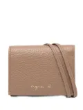 agnès b. tri-fold leather wallet - Brown