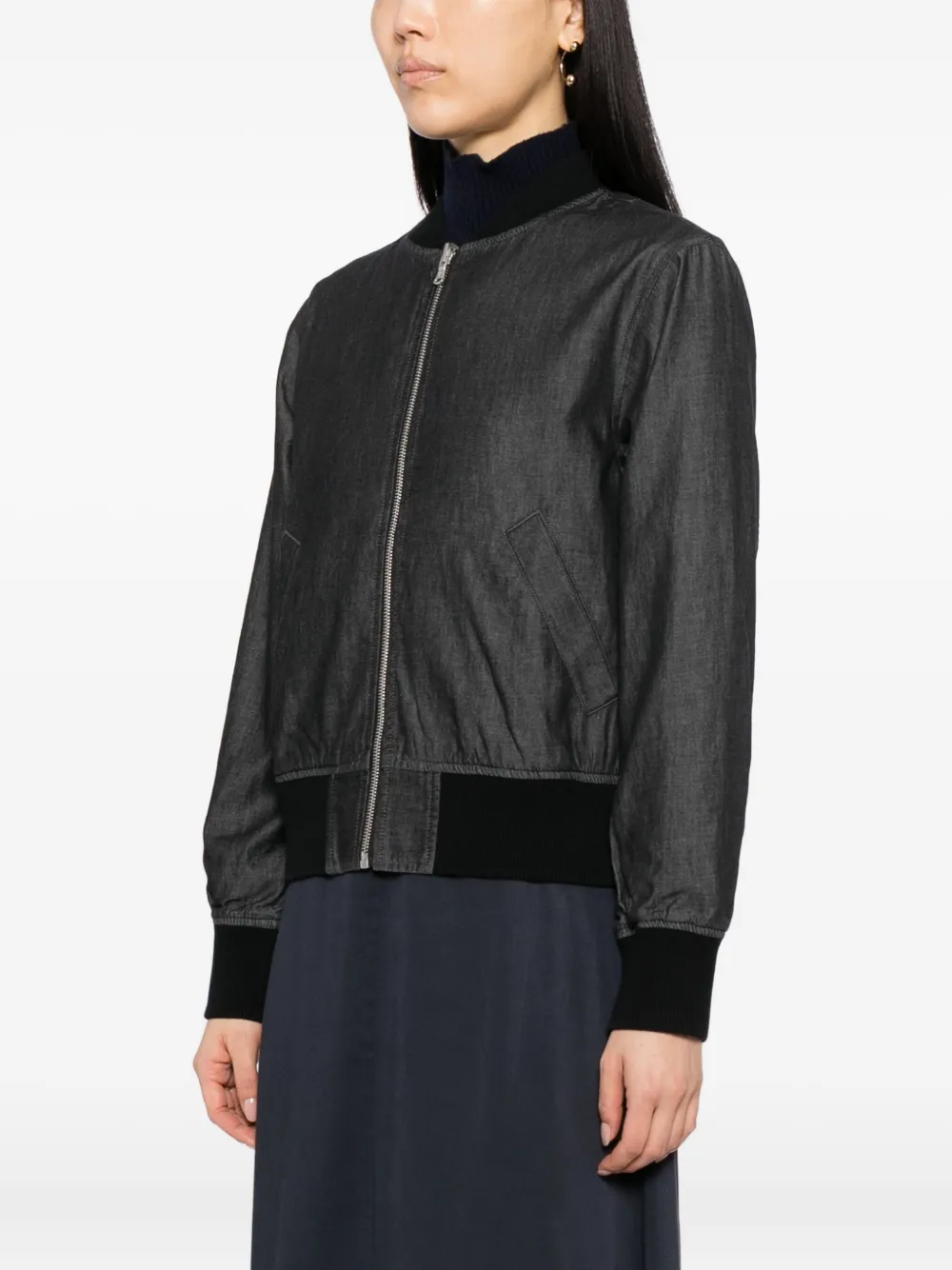 Sport B. By Agnès B. Reversible Bomber Jacket In Black