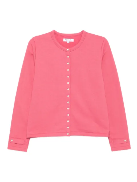 agnès b. cárdigan de algodón con botones de presión