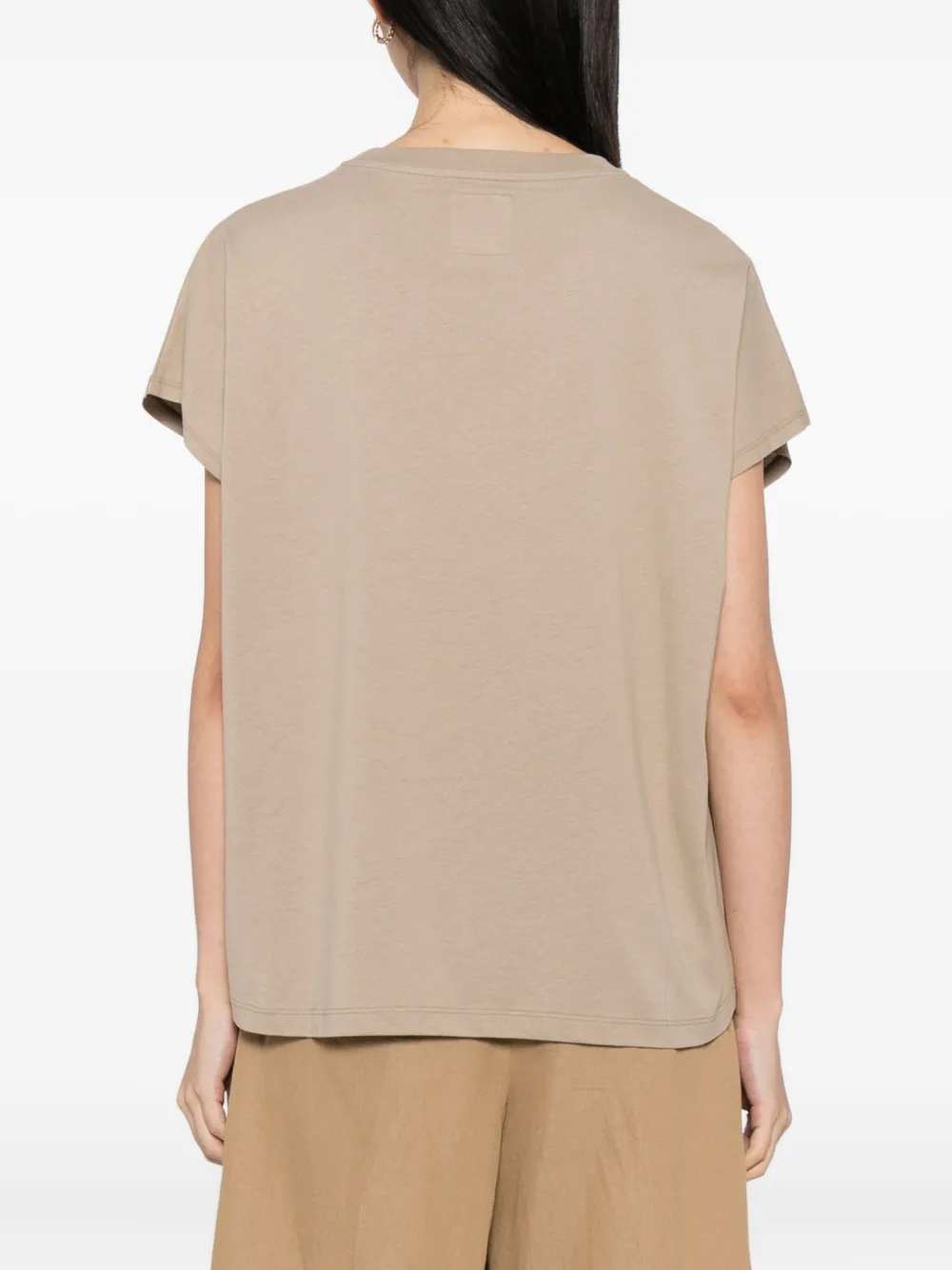 Sport B. By Agnès B. Embroidered-logo Cotton T-shirt In Brown