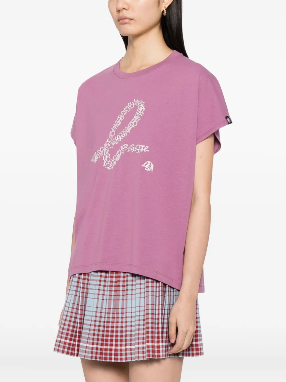 Sport B. By Agnès B. Embroidered-logo Cotton T-shirt In Purple