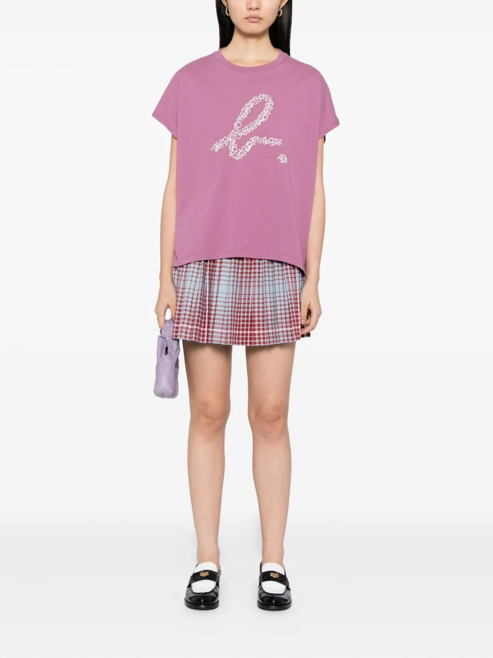Sport B. By Agnès B. Embroidered-logo Cotton T-shirt In Purple