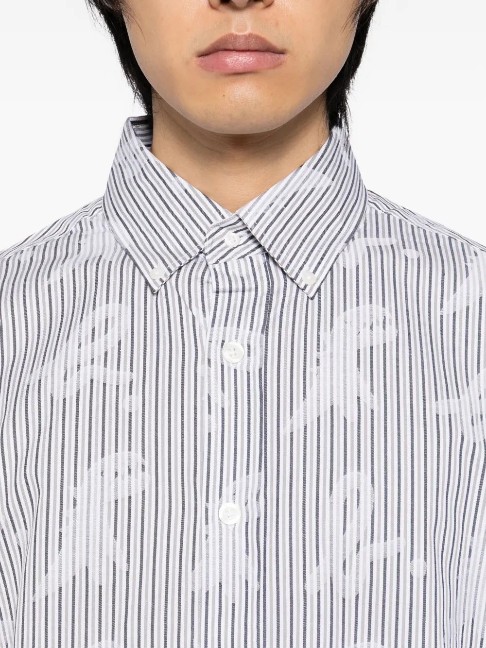 SPORT b. by agnès b. Gestreept overhemd Wit