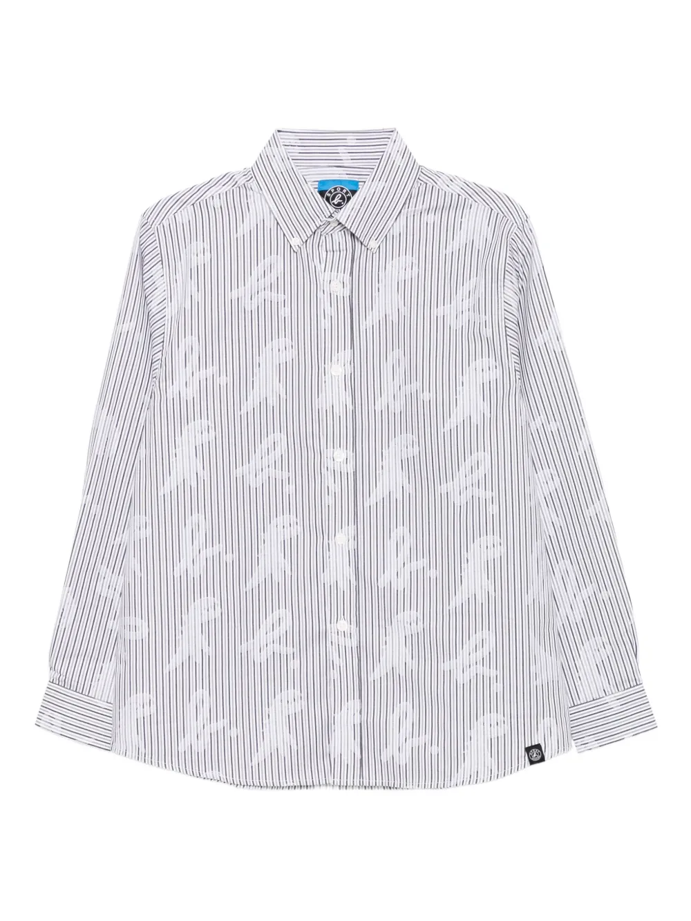 SPORT b. by agnès b.  logo-print striped shirt | White | Image 1
