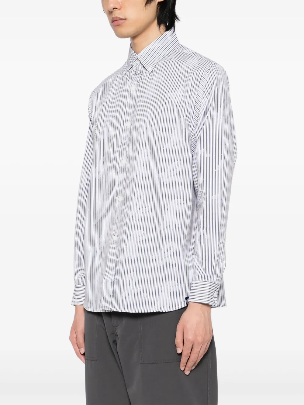 SPORT b. by agnès b. Gestreept overhemd Wit